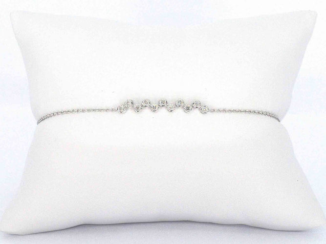 Bracelet Bracelet en or blanc avec diamants 58 Facettes 2360