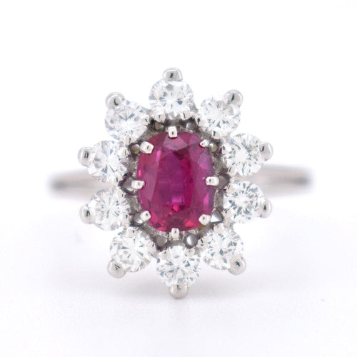 Bague 53 Bague Marguerite Vintage en Or, Rubis et Diamants 58 Facettes 443