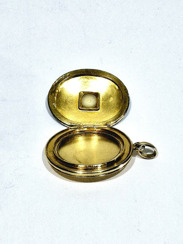 Pendentif Pendentif Photo en or jaune et émail 58 Facettes