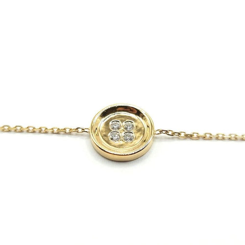 Bracelet Bracelet or jaune diamants signé Ely Bela 58 Facettes