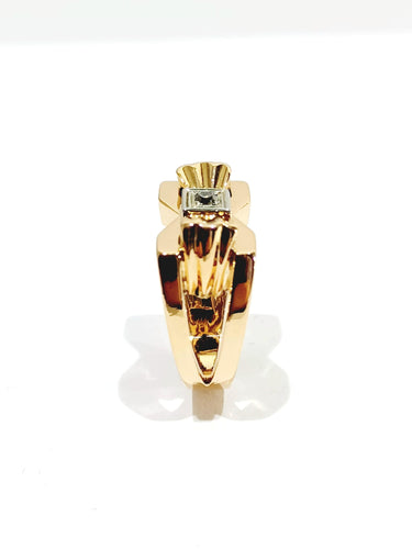 Bague 52.5 Bague nœud papillon en or rose et diamant 58 Facettes