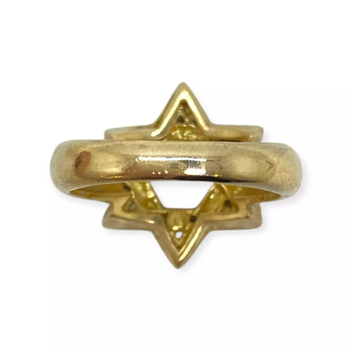 Bague 53 Bague Etoile de David or et diamants 58 Facettes 330068950