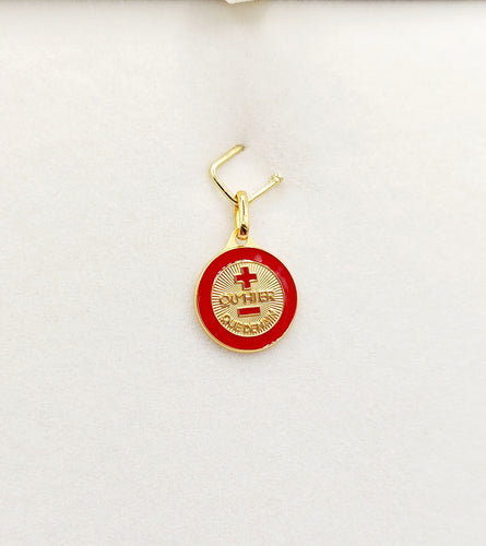 Pendentif AUGIS - Pendentif médaille d'amour or jaune  "+ qu'hier - que demain"- La Charmante Carmin 58 Facettes J10799X000