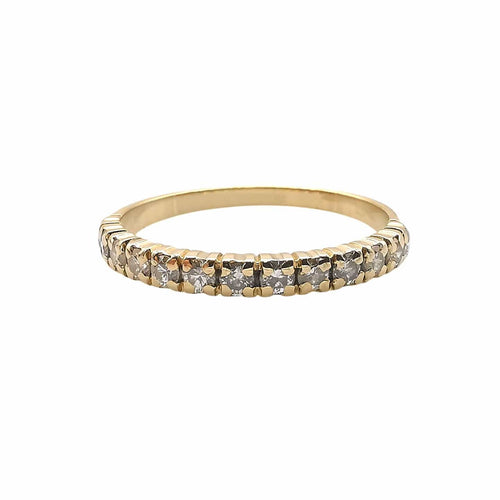 Bague 53 Alliances américaine or jaune & diamants 58 Facettes