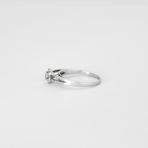 Bague 61 MAUBOUSSIN - Solitaire or blanc diamants 58 Facettes LP830/13