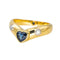 Bague 54 Bague Jonc Or jaune Saphir, Diamant 58 Facettes 4286094CN