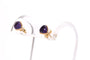 Boucles d'oreilles Boucles d'oreilles contemporaines en or jaune 18 carats serties d'améthystes 58 Facettes 21831