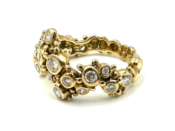 Bague 52 GILBERT ALBERT - Bague or jaune et diamants 58 Facettes