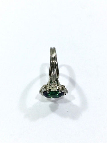 Bague 52 Bague Diamants & pierre verte synthétique 58 Facettes