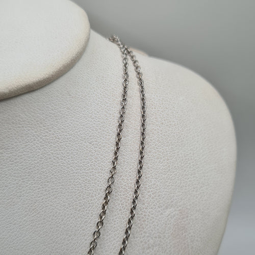 Halsband kedja i 18 karat vitt guld 58 Facettes