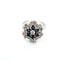 Bague 56 Bague en or blanc 18 carats avec saphirs et diamants 58 Facettes
