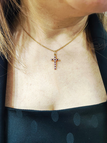 Croix diamant et rubis 58 Facettes CRX.DT.RUB-1199