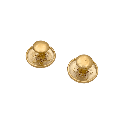 Boutons de col en or jaune, saphirs et diamants. 58 Facettes 34652