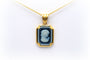 Pendentif Pendentif contemporain en or jaune serti d'un camée agate 58 Facettes 13892