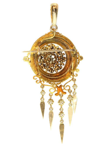 Pendentif Polyvalence victorienne : le double charme d'une broche-pendentif des années 1860 58 Facettes 17086-0044