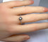 Bague 52.5 Bague solitaire or blanc, diamants blancs et diamants noirs. 58 Facettes AB509