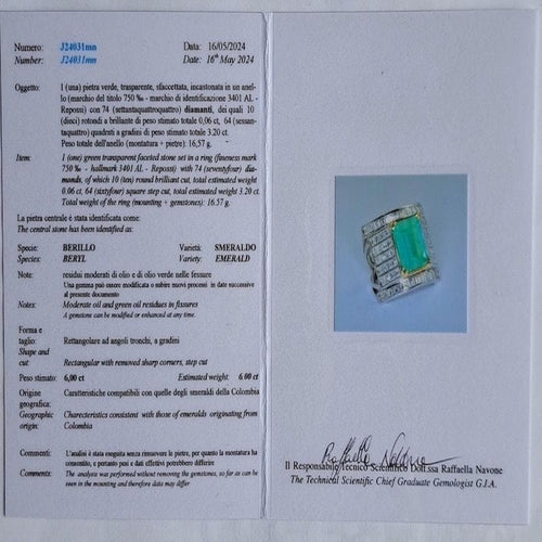 Importante anello Repossi in due ori, smeraldo, diamanti. 