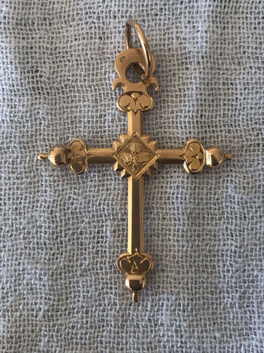 Croix Jeannette en or jaune 58 Facettes PE02