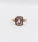 Bague 55 Bague pompadour or jaune, platine, améthyste et diamants taille rose (circa 1910) 58 Facettes A05298