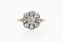 Bague 50.5 Bague marguerite en or jaune et argent sertie de diamants taille brillant ancien 58 Facettes 11223