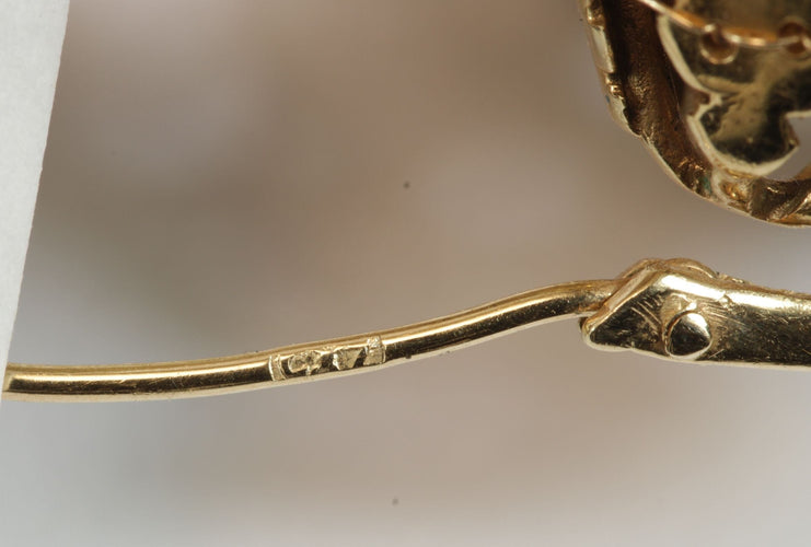 Boucles d'oreilles Boucles d'oreilles en or, perles et saphirs antiques 58 Facettes 7690