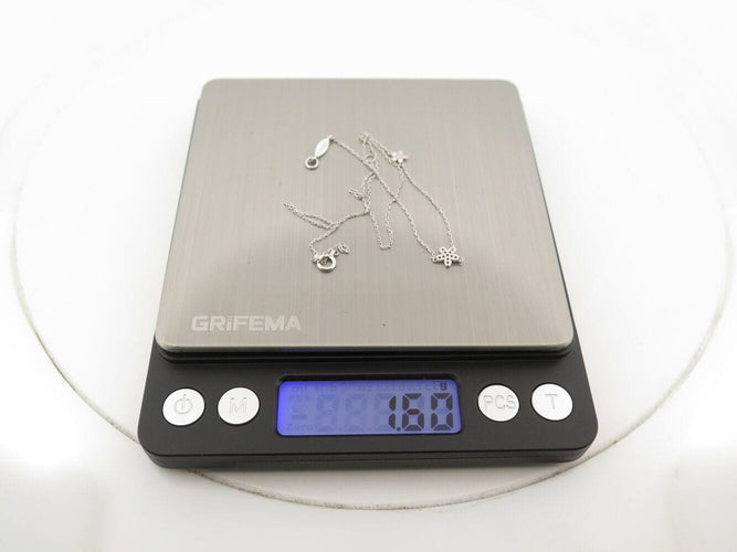 Collier collier AHKAH pendentif fleurs en or blanc 18k diamants roses 58 Facettes 271723