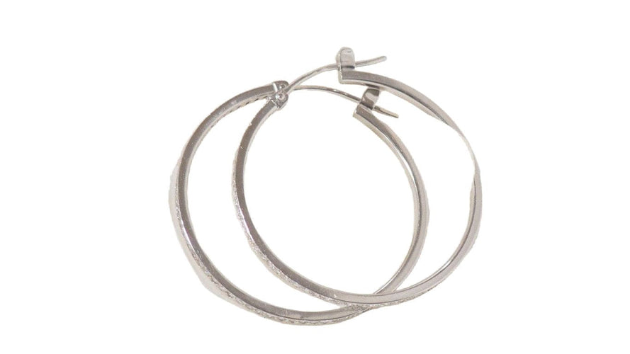 Boucles d'oreilles Créoles En Or Blanc Et Diamants 58 Facettes 31740