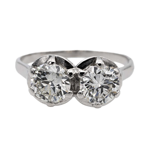 Bague 53 Bague Toi et Moi Platine Diamant 58 Facettes 2735890CN