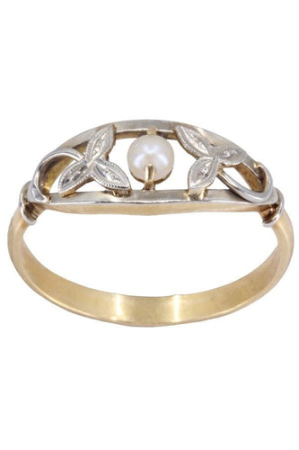 Bague 53 BAGUE PERLE ART NOUVEAU 58 Facettes 083951