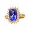 Bague 53 Bague tanzanite 3,50 carats diamants 58 Facettes AB527