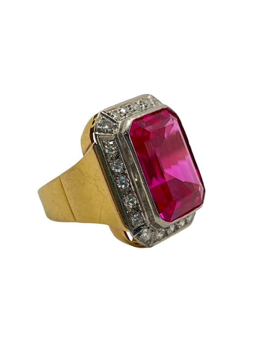 Bague 60 Bague rubis synthétique 25 ct 58 Facettes