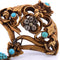 Broche Broche victorienne en or jaune avec turquoise et diamants 58 Facettes