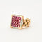 Bague 49 LACLOCHE – Bague Diamants et rubis synthétiques 58 Facettes