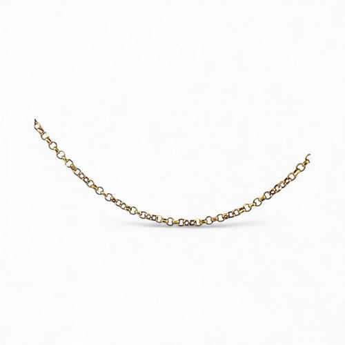 Collier Chaîne maille jaseron en or jaune 18 carats 58 Facettes