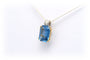Pendentif Pendentif contemporain en or jaune serti d’une topaze bleu suisse et de diamants 58 Facettes 17864