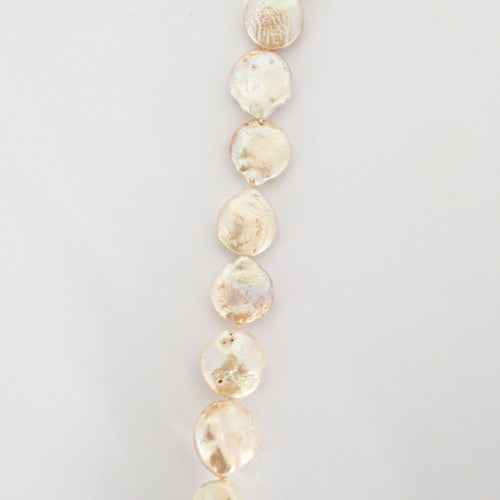 Collier Collier de perles Keishi blanche, fermoir argent 58 Facettes