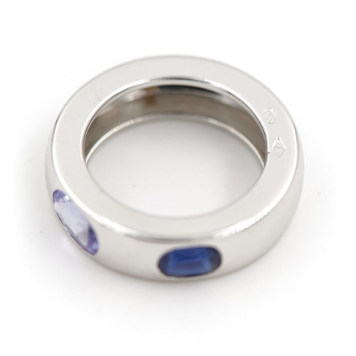 Bague 41 O.J. Perrin Bague Jonc  Or blanc Saphir, Tanzanite 58 Facettes 1582973CN