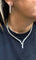 Boucles d'oreilles Collier rivière de diamants et boucles d’oreilles or blanc 18 carats 58 Facettes