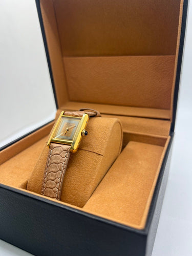 Montre Tank Must Vermeil Trinity 58 Facettes