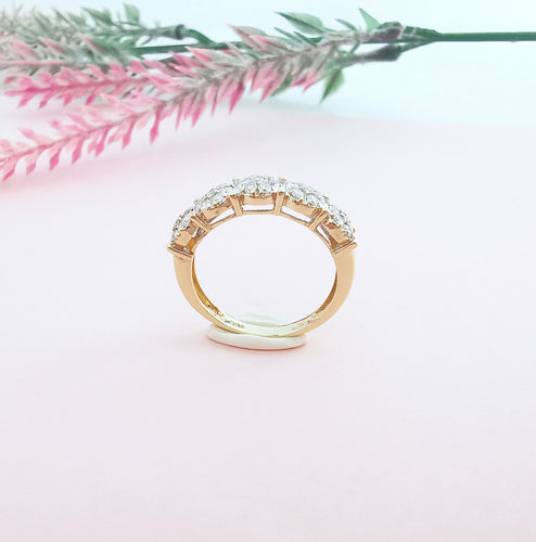 Bague 53.5 Bague or et diamants 0,70 carat 58 Facettes AA 1658