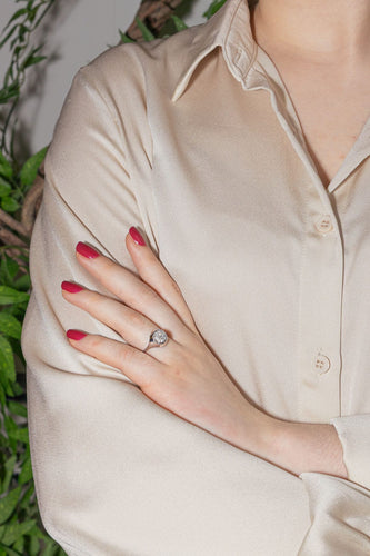 Bague 54 Bague Or blanc Diamant 58 Facettes 577951CN