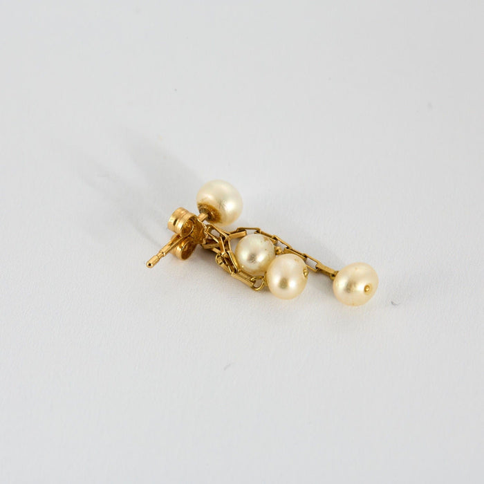 Boucles d Oreille Perles Or Jaune 58 Facettes