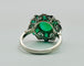 Bague 53 Bague vintage en platine avec émeraudes et diamants 58 Facettes 50265