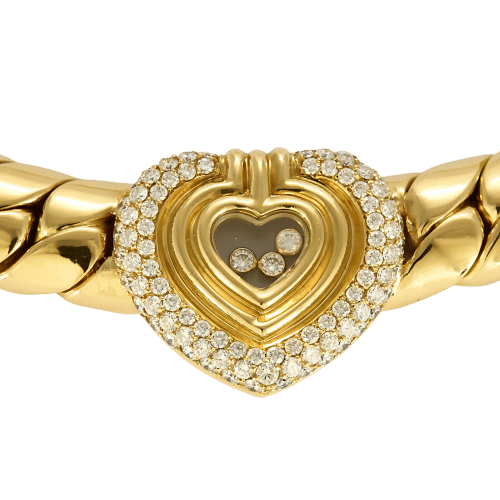 Collier Chopard Collier Happy Diamonds en or jaune et diamants 58 Facettes NAR0893