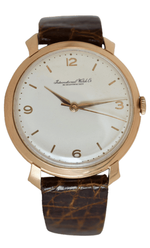 Montre Montre homme IWC Jumbo "Shark Fin", or rose 18 carats, calibre 89, vers 1959 58 Facettes IWC-300