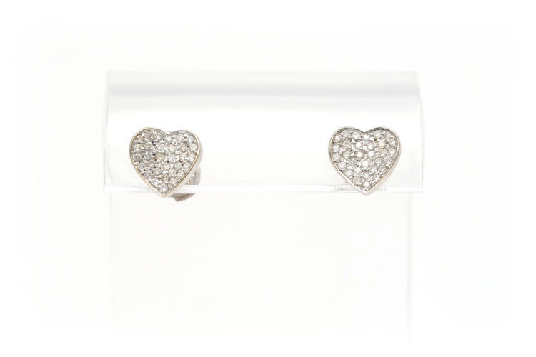 Boucles d'oreilles Boucles d'oreilles en or blanc serties de diamants 58 Facettes B539