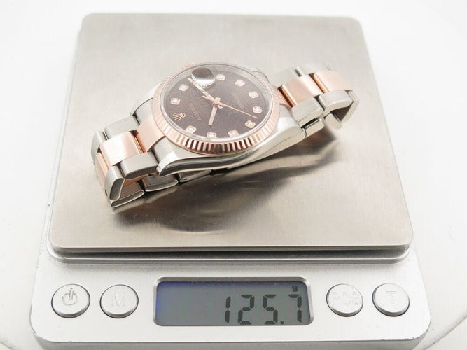 Montre montre ROLEX datejust 36 lady pl 126231 or rose 18k acier fullset 58 Facettes 266682