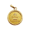 Pendentif Augis - Pendentif médaille d'amour \"+ qu'hier - que demain\" en or 18k 58 Facettes A06443