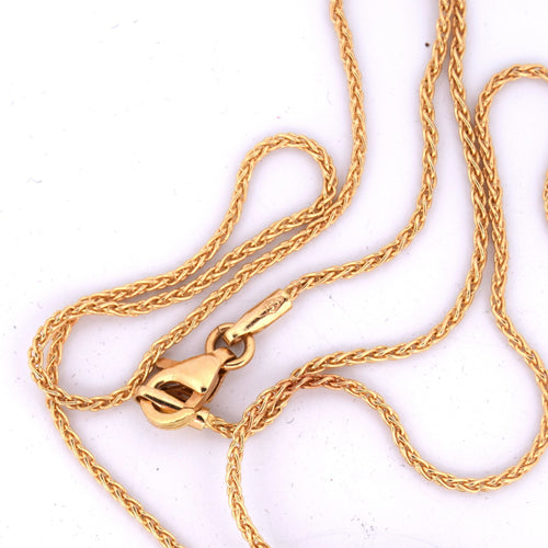 PENDENTE con COLLANA in ORO GIALLO 18 KT - FIRMATO ''TREA'' 58 Facettes