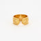 Bague 52.5 Bague jonc ouverte or jaune décor frise grecque 58 Facettes AB56
